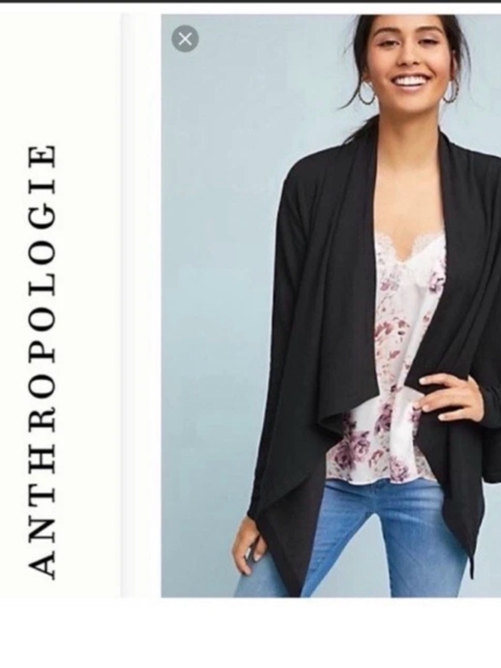 BORDEAUX Anthropologie "Eleanor" Open Fleece Waterfall Cardigan